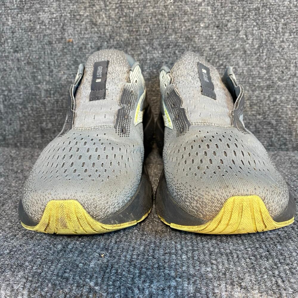 Brooks Ghost 16 Mens Size 10 Medium Gray Lime Athletic Running Shoes Trainers - Picture 5 of 8
